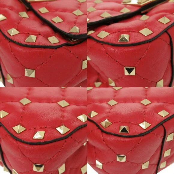 VALENTINO GARAVANI Red Leather Shoulder Bag - Picture 6 of 11